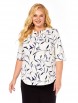 Блузка артикул: 4063 бело-синие тона от Abbi - вид 9