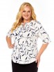 Блузка артикул: 4063 бело-синие тона от Abbi - вид 1
