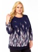 Блузка артикул: 4067 тёмно-синий от Abbi - вид 1