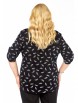 Блузка артикул: 4068 черный с белым принтом от Abbi - вид 2