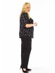 Блузка артикул: 4068 черный с белым принтом от Abbi - вид 16