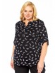Блузка артикул: 4068 черный с белым принтом от Abbi - вид 4