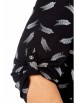 Блузка артикул: 4068 черный с белым принтом от Abbi - вид 10