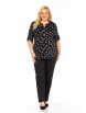 Блузка артикул: 4068 черный с белым принтом от Abbi - вид 11