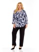 Блузка артикул: 4071 сине-серо-белый принт от Abbi - вид 16