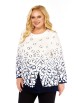 Блузка артикул: 4073 бело-синий с принтом от Abbi - вид 12
