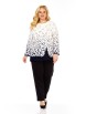 Блузка артикул: 4073 бело-синий с принтом от Abbi - вид 18