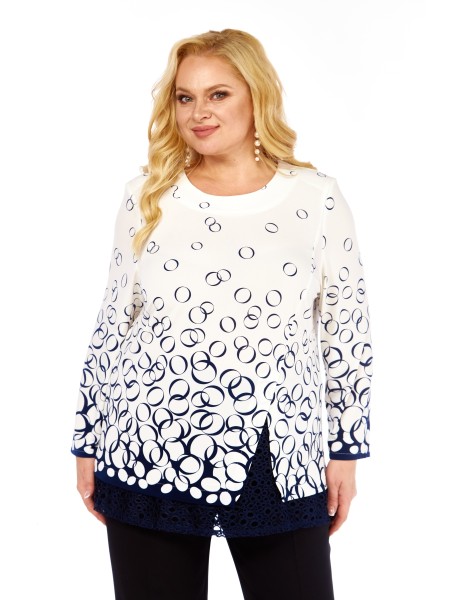 4073 бело-синий с принтом