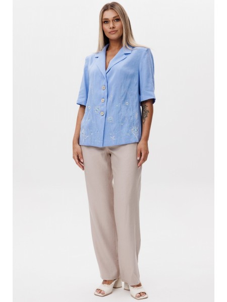 3129 голубой+бежевый