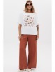 Брючный костюм артикул: 3157 белый+терракот от Ma Сherie - вид 4