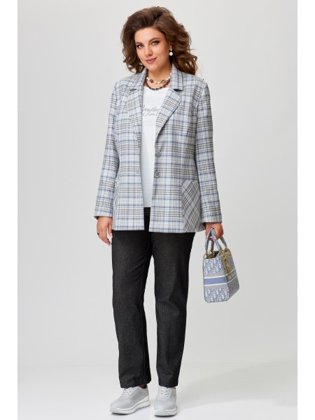 1484 черный+голубой