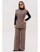 Брючный костюм артикул: 3015 шоколад/черный от AmberaStyle - вид 1