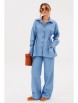 Брючный костюм артикул: 2138 голубой от AmberaStyle - вид 1