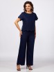Брючный костюм артикул: М-563 синий от ЗигзагСтиль - вид 5