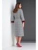 Платье артикул: М-424 серый красный с отделкой от ЗигзагСтиль - вид 2