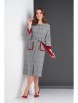 Платье артикул: М-424 серый красный с отделкой от ЗигзагСтиль - вид 6