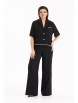 Брючный костюм артикул: 8046 черный от KaVaRi - вид 1