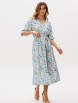 Платье артикул: 5299 бежевый, голубой, цветочки от GIZART - вид 12