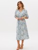 Платье артикул: 5299 бежевый, голубой, цветочки от GIZART - вид 14
