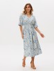 Платье артикул: 5299 бежевый, голубой, цветочки от GIZART - вид 4