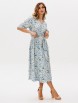 Платье артикул: 5299 бежевый, голубой, цветочки от GIZART - вид 10