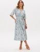 Платье артикул: 5299 бежевый, голубой, цветочки от GIZART - вид 1