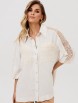 Блузка артикул: 15401 молочный меланж от GIZART - вид 1