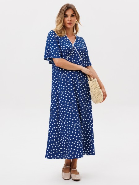 5400 синий, горошек