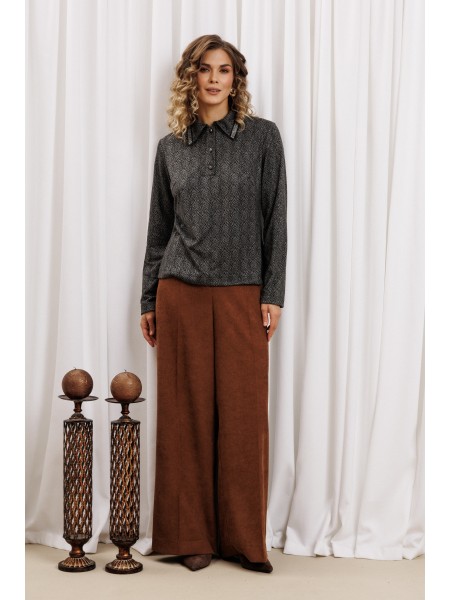 5436 серый тигровый замша, коричневый