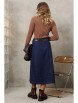 Юбочный костюм артикул: 5428 капучино, синий от GIZART - вид 2