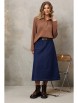 Юбочный костюм артикул: 5429 капучино, синий от GIZART - вид 5