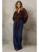 Брючный костюм артикул: 5410 шоколадный, синий от GIZART - вид 7