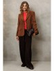 Брючный костюм артикул: 5411 шоколадный, коричневый от GIZART - вид 2