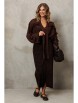 Юбочный костюм артикул: 5426 шоколадный от GIZART - вид 12