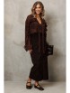 Юбочный костюм артикул: 5426 шоколадный от GIZART - вид 1