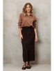 Юбочный костюм артикул: 5427 капучино, шоколадный от GIZART - вид 3