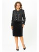 Юбочный костюм артикул: 2302 черный бархат от Светлана-Стиль - вид 1