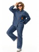 Брючный костюм артикул: М-1371 темно-синий от Карина Делюкс - вид 1