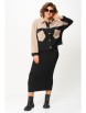 Юбочный костюм артикул: М-1399 черно-бежевый от Карина Делюкс - вид 3
