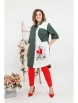Брючный костюм артикул: 13591 хаки+красный от SandyNa - вид 6