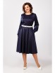Нарядное платье артикул: 810 тёмно-синий в белую полоску от Swallow - вид 6