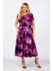 Нарядное платье артикул: 826 пурпурный, принт розы от Swallow - вид 1