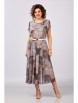 Нарядное платье артикул: 843.2 принт «бежево-коричневый мрамор» от Swallow - вид 1