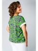 Блузка артикул: 839.5 салатово-фиолетовый принт от Swallow - вид 2