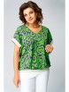 Блузка артикул: 839.5 салатово-фиолетовый принт от Swallow - вид 4
