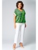 Блузка артикул: 839.5 салатово-фиолетовый принт от Swallow - вид 7