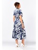 Нарядное платье артикул: 844.3 темно-синий в белый принт от Swallow - вид 2
