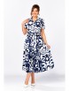 Нарядное платье артикул: 844.3 темно-синий в белый принт от Swallow - вид 5
