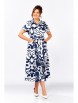 Нарядное платье артикул: 844.3 темно-синий в белый принт от Swallow - вид 7
