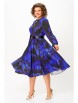 Платье артикул: 679.4 ультрамарин, принт «чёрно-золотые цветы» от Swallow - вид 7